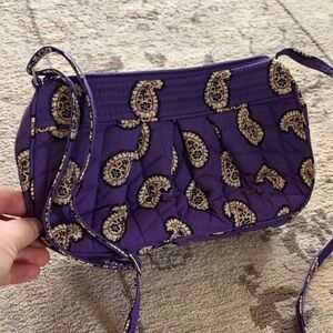 Vera Bradley Purple Quilted Paisley Crossbody